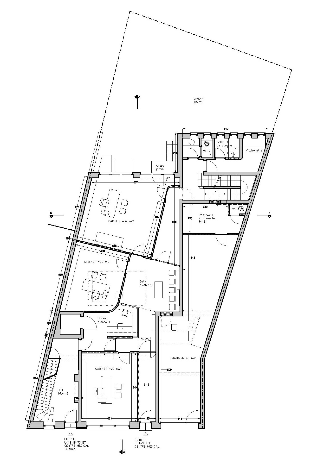 Poste — dessin du projet