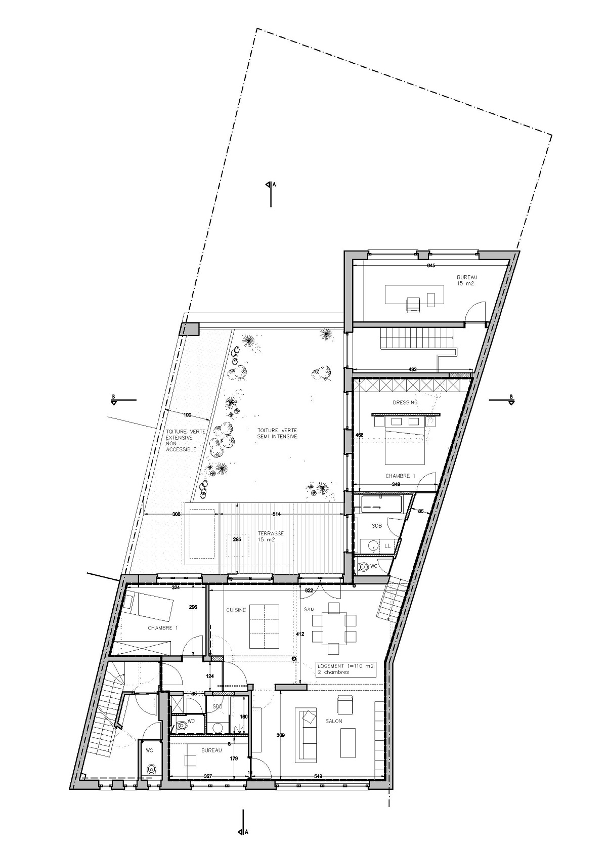 Poste — dessin du projet