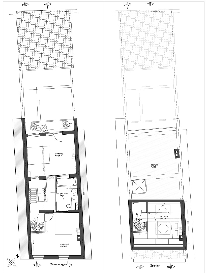 Cité — dessin du projet non réalisé